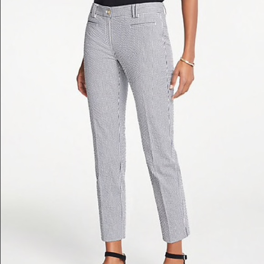 Seer Sucker Cropped Pants
